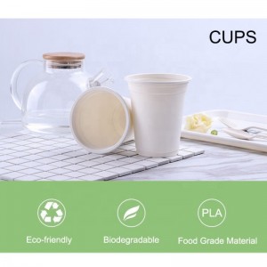 6 oz 8 Oz 11 OZ Custom Printed Environmental compostable Coffee Cup one - time Biodegradable Maize Starch Cup