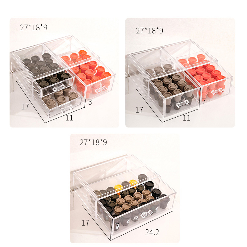 Tmj PP - 586 ODM Desktop transparent Acrylic Nespresso coffee Box Bracket Display Bracket