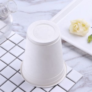 Le bureau compostable écologique d\'amidon de maïs de PLA de tasses a utilisé la tasse biodégradable jetable