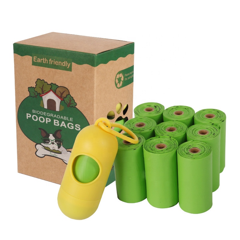 Sacs de merde jetables compostables entiers sans plastique Sacs de déchets de merde de chien biodégradables d'amidon de maïs
