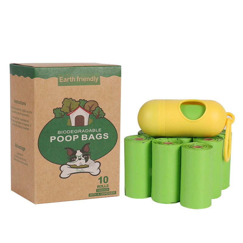 Compostable jetable PET excrément Bag Environmental Dog excrément Bag Corn Starch Biodegradable Bag