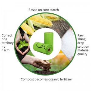 Compostable jetable PET excrément Bag Environmental Dog excrément Bag Corn Starch Biodegradable Bag