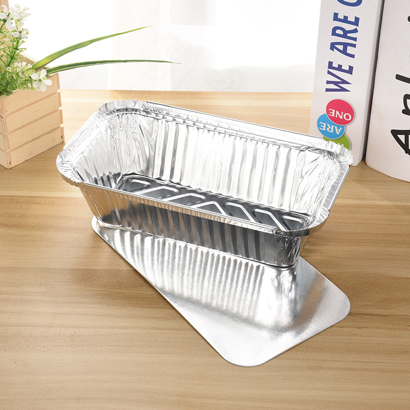 Boîte à lunch de nourriture à emporter de papier d'aluminium à usage alimentaire jetable