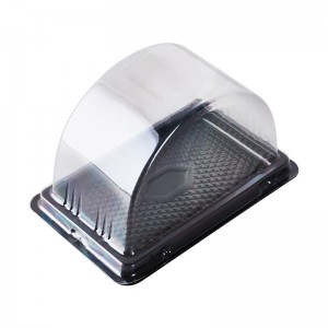 Boîte de boursouflure non toxique de qualité alimentaire jetable arquée claire à emporter boîte de gâteau boîte d\'emballage emballage de dessert