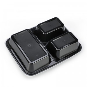 Boîte à lunch en plastique d\'emballage de stockage de conteneur de récipient de livraison de nourriture en plastique rond jetable de pp avec la couverture