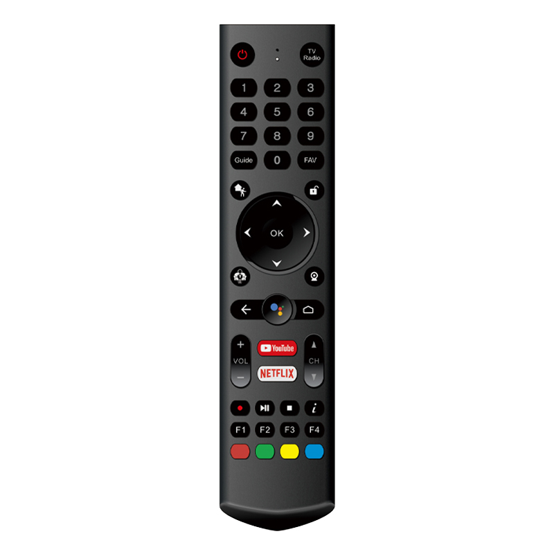 Télécommande Android avec commande vocale Télécommande TV sans fil IR \/ Bluetooth avec boutons Netflix Tube