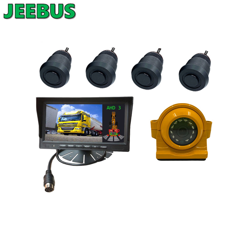Capteurs de stationnement pour camions lourds Affichage Parktronic 4 capteurs Caméra de recul Assitance Détecteur radar Système de surveillance 7 \
