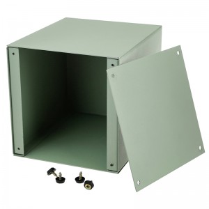 Urne métallique verte menthe