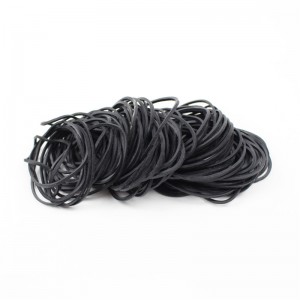 Vente directe d\'usine haute élasticité bonne résilience bande de caoutchouc noir diamètre de 38 mm anneau de cerclage végétal