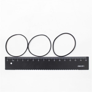 Vente directe d\'usine haute élasticité bonne résilience bande de caoutchouc noir diamètre de 38 mm anneau de cerclage végétal