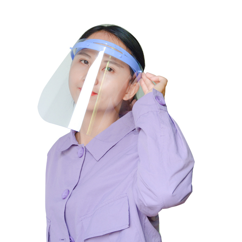 Visière dentaire détachable anti-éclaboussure faite sur commande de visière faciale réglable claire à vendre