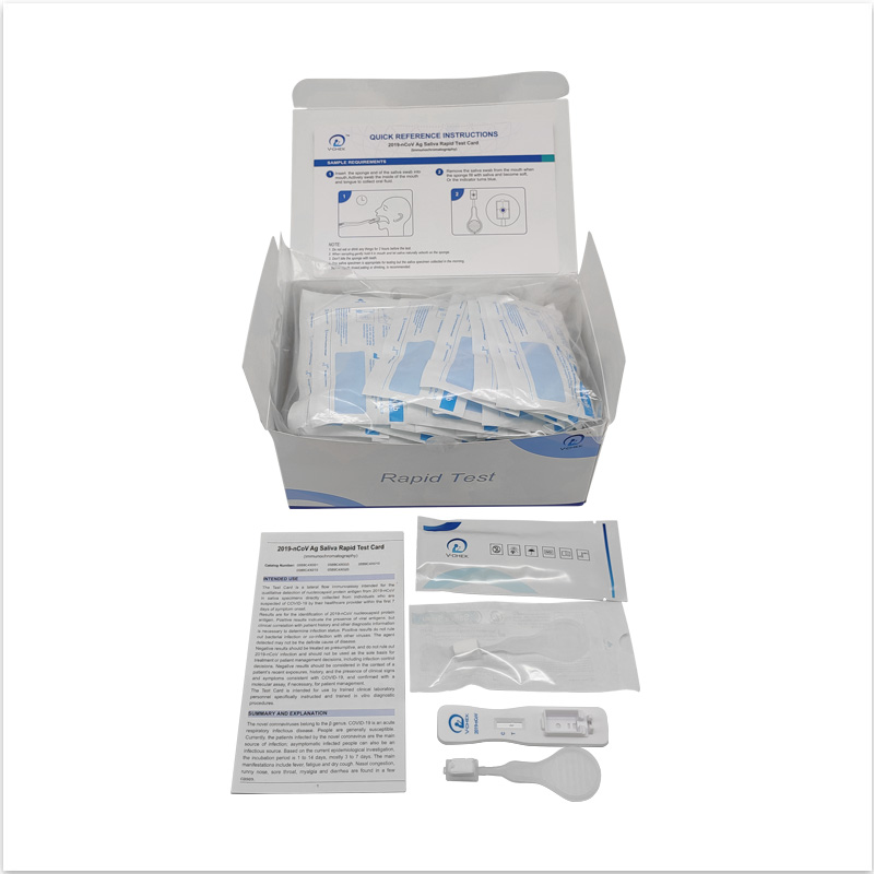 Test rapide de salive V-CHEK ™ 2019-nCoV Ag (immunochromatographie)
