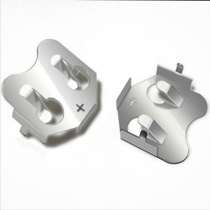 Support de batterie en bronze du contact 2032 de batterie de plat denickel du métal CR2032 à la carte PCB