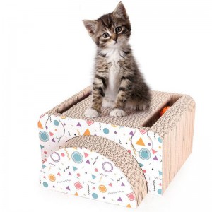 Combinaison de tabouret carré et d\'emballage de chat