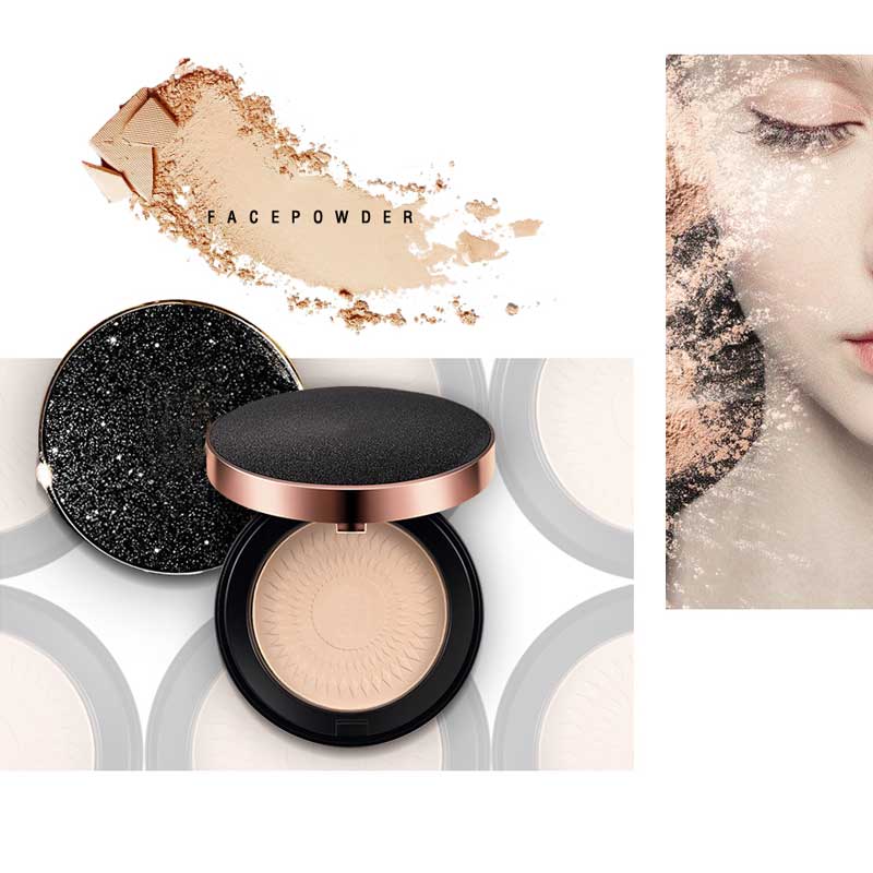 Poudre pressée compacte de maquillage cosmétique personnalisé