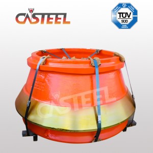 Pièces d\'usure du concasseur à cône HP500, concave et manteau