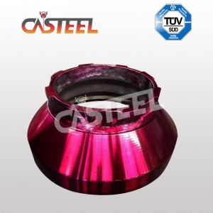 Chine OEM de doublures de concasseurs concave, manteau de gouttoir et concaves