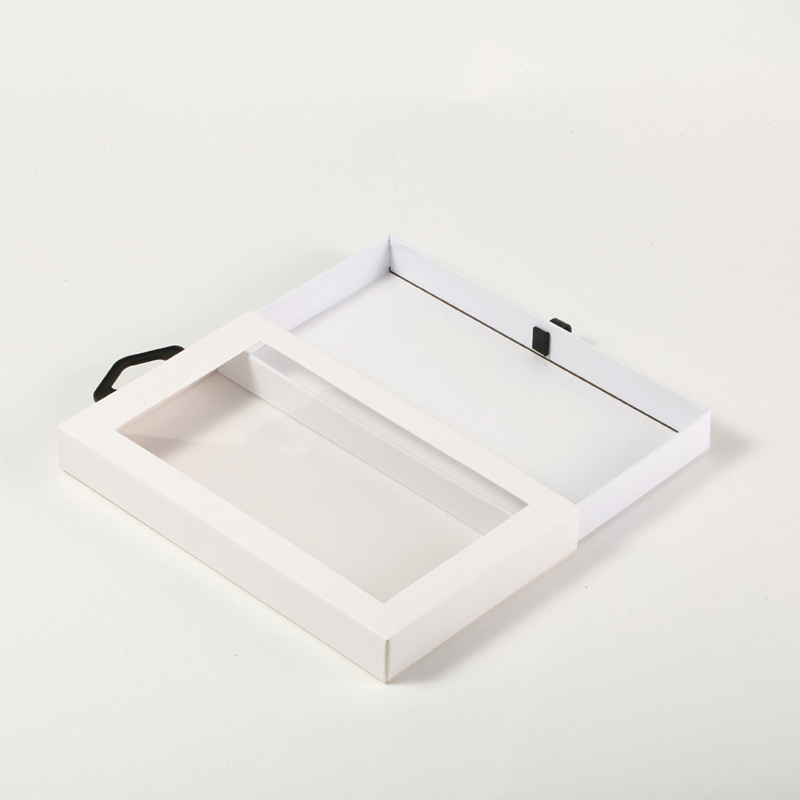 Boîte de fenêtre d'emballage de cadeau rectangle sur mesure pour accessoires de cas de téléphone