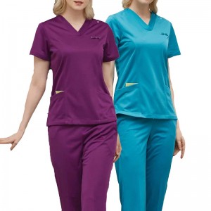 Anti-Rides Femmes Infirmière Scrubing Ensembles Tops Uniformes d\'hôpital Pantalon