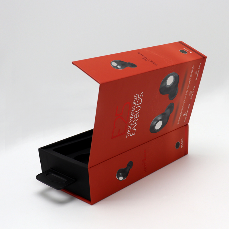 CARTBOARD BOX Fabricant Impression Gold Feuille d'oreille Boîte d'emballage d'écouteurs pour l'emballage électronique de consommation