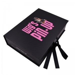 Bouchons de cheveux Boîte d\'emballage Sacs d\'extension avec boîte de rangement de cheveux de tissage humain satiné avec fermeture à ruban pour accessoires de perruque