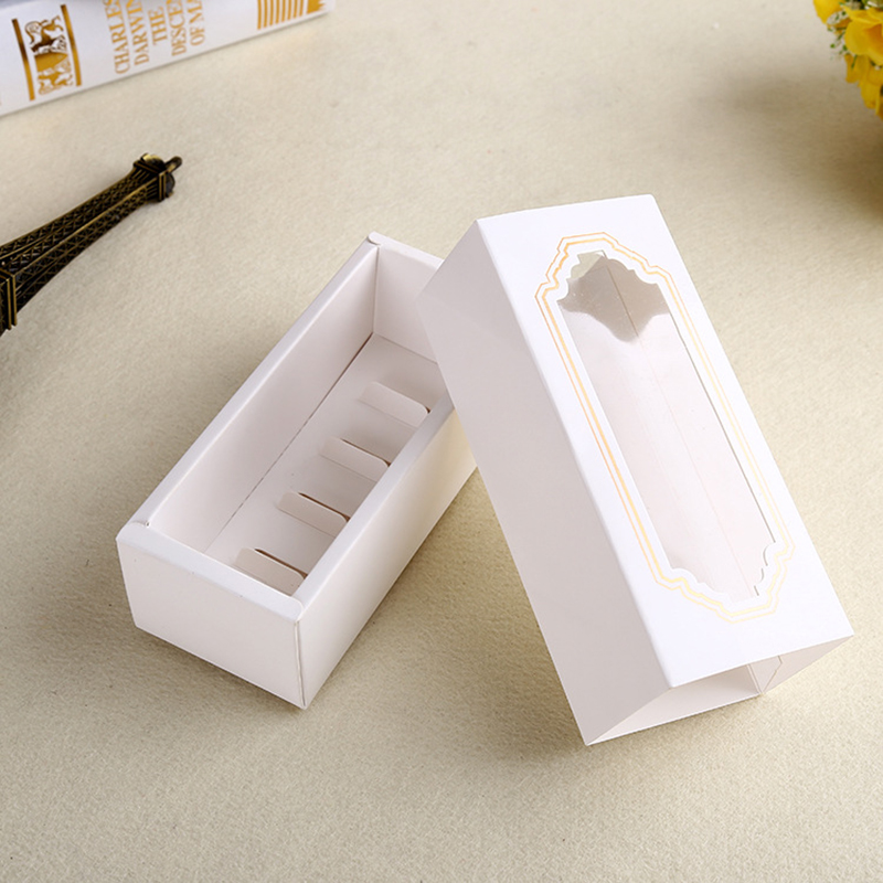 Boîte de rangement de type tiroir de recyclage Boîte denourriture Boîte à papier Macaron Blanc