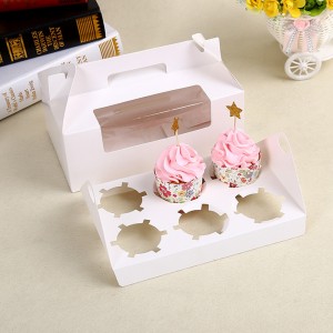Conteneur de cupcake fantaisie 6 Conteneur pour le paquet de produits de gâteau