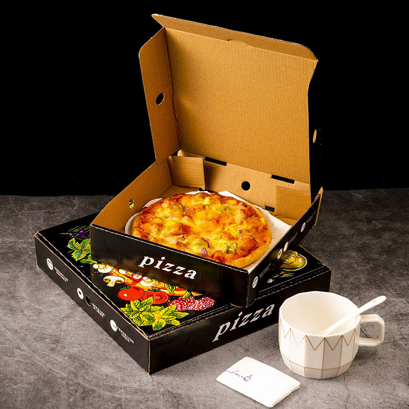 Boîte à pizza de papier d'impression de logo personnalisé
