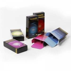 Papier couleur personnalisé d\'usine imprimé des boîtiers d\'extrémité plissées