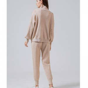Tendance de mode décontractée Tendance polyvalente couture à col en deux pièces 68018#