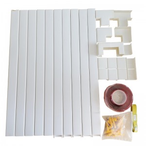 Câble de câble PVC Cordon de mur de correction Couvre-câble Câble Câble de course Câble économique Hider pour les cachettes Fils de Câble en plastique Mur de cable