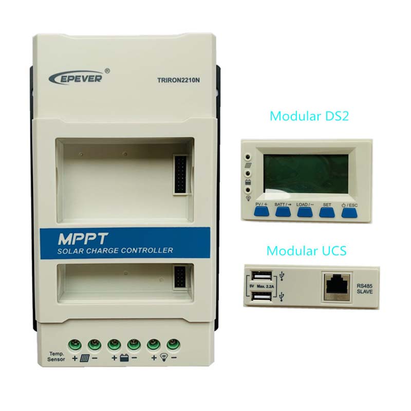 EPEUT 40A 30A 20A 10A MODULAIRE MPPT Contrôleur de charge solaire 12V24VDC MAX.100V PV Panneau d'affichage de l'écran LCD Contrôleur de réglementation