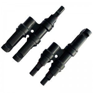 Connecteur solaire 2 TO1 Connecteur photovoltaïque de la branche T multiple T pour connecteur mâle et femelle