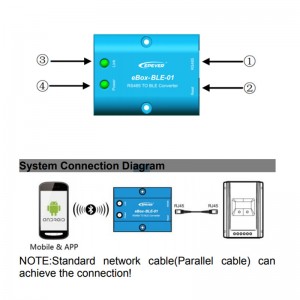 WiFi Serial Serial Seral RS485 à l\'adaptateur Bluetooth pour l\'inverseur de contrôleur Soalr Epsolar LS vs A vs Bn Tracera Tracerbn shi