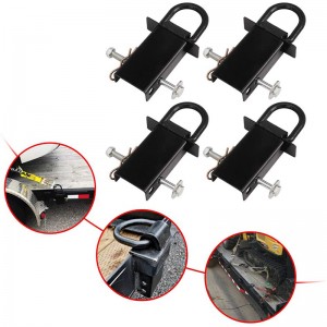 Heavy Duty Duty Bague D-Bague de poche de poche pour remorques utilitaires et plateaux à plat avec broche d\'attelage