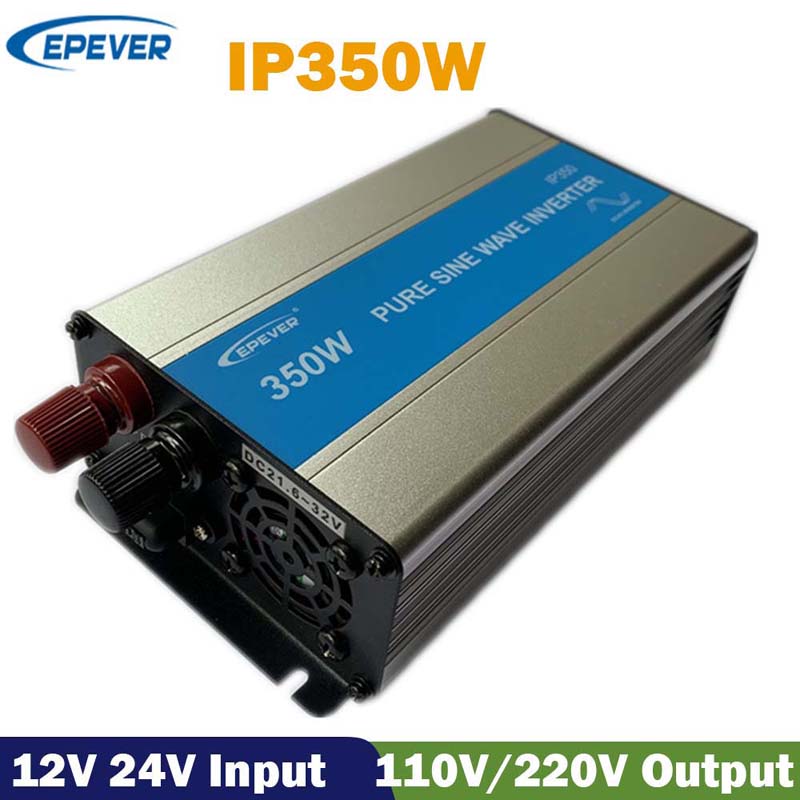 EPEUT IPOWER350W CHARGE SOLAIRE OFF GRID PURE SINE WAVEILLANCE 12V24VDC 110V/120V/220V/230VAC Solaire Inversor 50Hz 60Hz