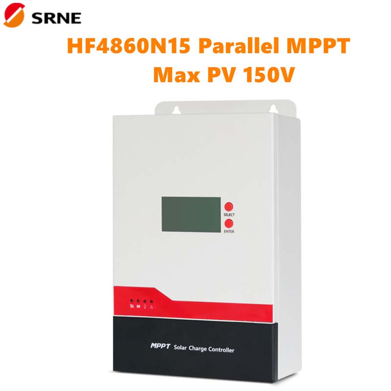 SRNE MPPT 60A 12V 24V 36V 48V Auto Solar Off-Grid Charge Régulateur Contrôleur de régulation du panneau Max 150V Contrôleur parallèle HF4860N15