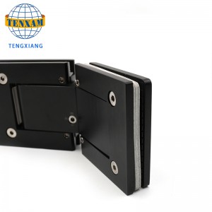 Vente chaude 135 degrés 304 SS Matte Noir Douche Portes en verre Thermes