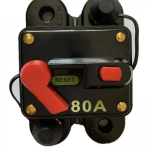 12V 24VDC Vélo automobile stéréo stéréo disjoncteur réinitialiser l\'inverseur de fusible 60A 80A 100A 150A 200A 250A 300A Système solaire à la maison imperméable