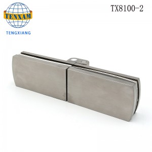 Matériel de salle de bain Heavy Duty Duty Plier longue 180 degrés Douche de douche Verre à la charnière sans verre