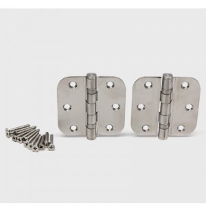 HN005 3,5 pouces en acier inoxydable à charnières de porte intérieure avec coin de rayon de 5/8 pouces
