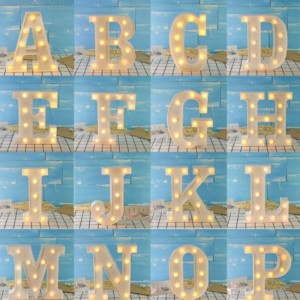 Alphabet personnalisé Numéro d\'arabe Marquee Lights 3D LED Lettre Signe Nuit Lumière denuit en plein air pour Bar Hotel Mariage Festival Décoration