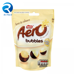 Sac d\'emballage alimentaire à glissière en plastique personnalisé, sac d\'emballage alimentaire avec fermeture à glissière refermable