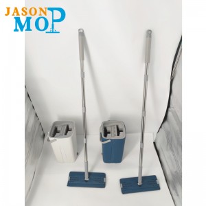 MOP de poignée de pôle amovible en acier inoxydable 2021New pour la vadrouille denettoyage à plat avec couvercle du système de godet