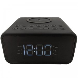 Radio d\'horloge Bluetooth FB-CR01 avec chargeur sans fil QI
