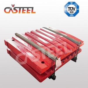 Pièces de concasseur de mâchoires Lokomo C125B, mâchoire à plaque fixe, mâchoire mobile