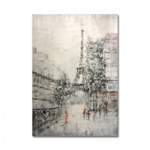Nouveau produit Art peint à la main Travail de style Abstrait moderne Mur de style AIFFEL Paysage Décoration Peinture à l\'huile