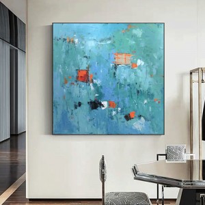Peinture à la main Peinture à l\'huile Toile carrée Toile abstraite Décorations de la maison pour salon Art Autres peintures Cuadro
