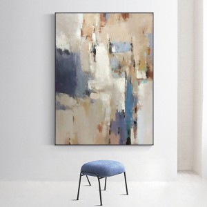 Maison peinte à la main décoration de grande taille peinture murale peinture de toile abstraite colorée peinture à l\'huile