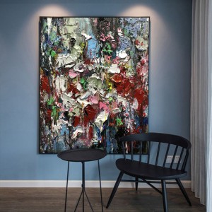 Wholesale escalier d\'escalier d\'entrée décoration de mur moderne art abstrait eau peinture peinture image